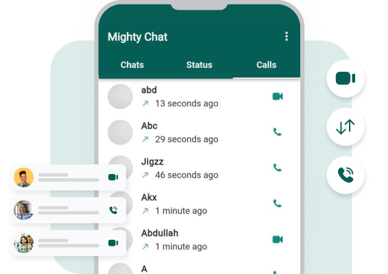 calling using Mighty Chat's Chatting Faeture