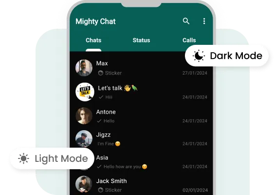 User chat app's Dark Mode