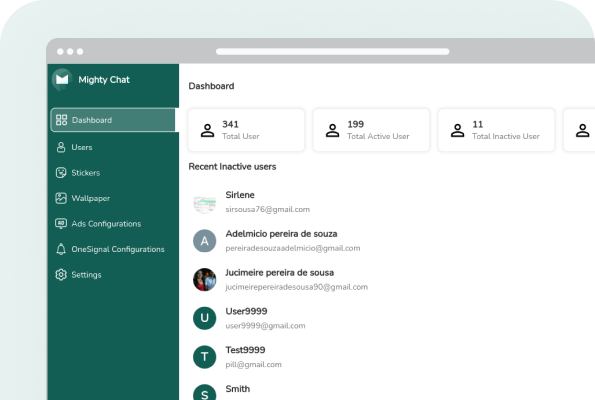 chat app admin dashboard