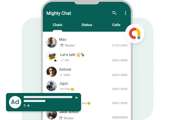 AdMob integration in user chat app